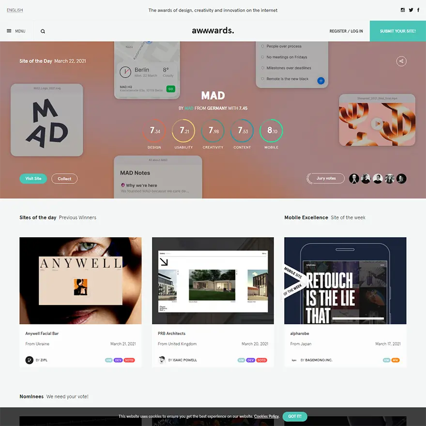 Awwwards - Website Awards - Best Web Design Trends