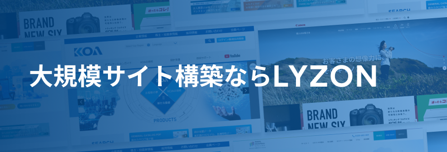 大規模サイト構築ならLYZON